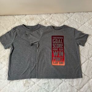 Boys Graphic T Shirt Bundle Size 6/7 Gray Sports Tee Set Kids Clothes